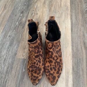 Leopard Print Ankle Boots
